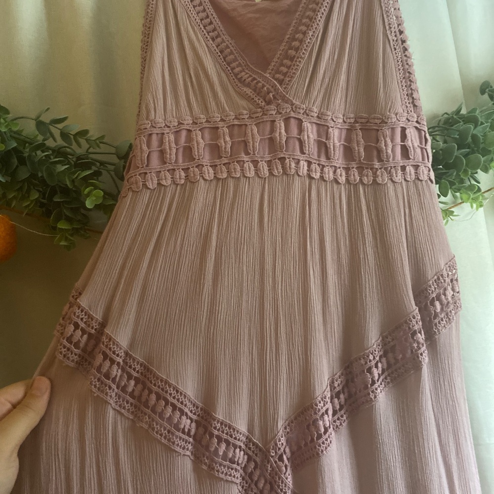 🌸Mauve V-Neck Long Dress🌸 - Picture 4 of 4